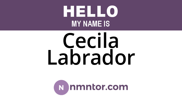 Cecila Labrador