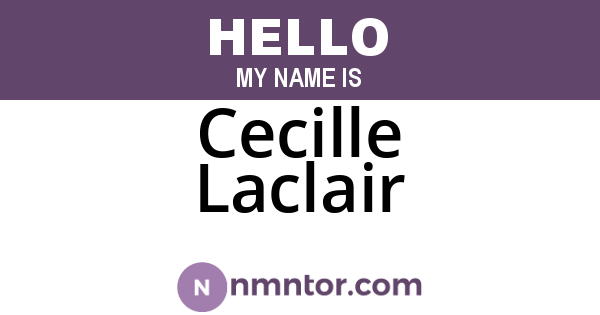 Cecille Laclair