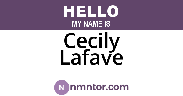 Cecily Lafave