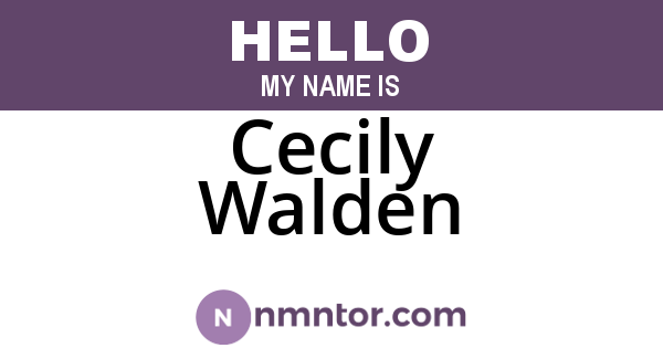 Cecily Walden