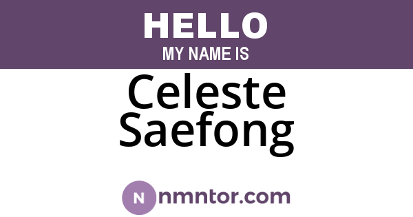 Celeste Saefong