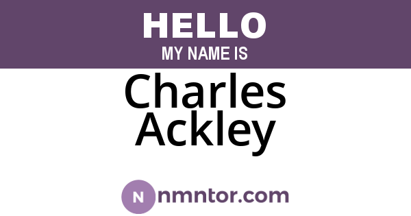 Charles Ackley