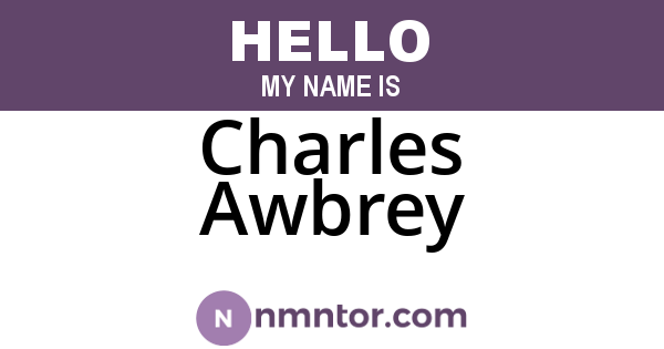 Charles Awbrey