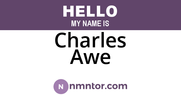 Charles Awe
