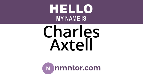 Charles Axtell