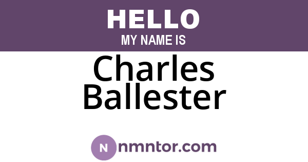 Charles Ballester