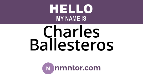 Charles Ballesteros