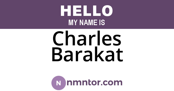 Charles Barakat