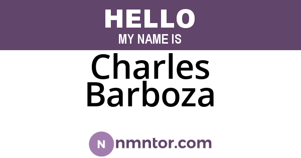 Charles Barboza