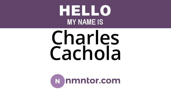 Charles Cachola