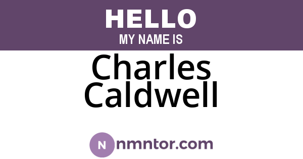 Charles Caldwell