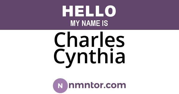 Charles Cynthia