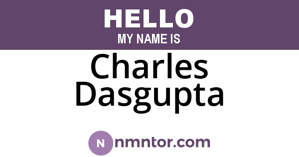 Charles Dasgupta