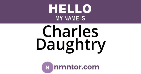 Charles Daughtry