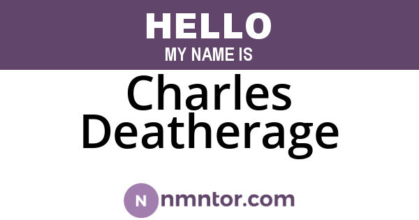 Charles Deatherage