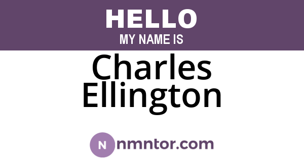 Charles Ellington