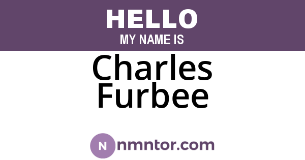 Charles Furbee