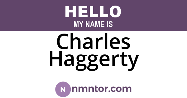 Charles Haggerty
