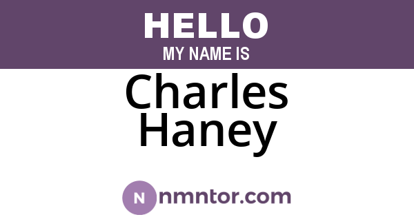 Charles Haney