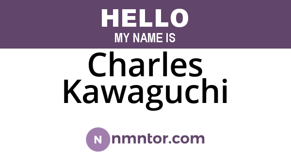 Charles Kawaguchi