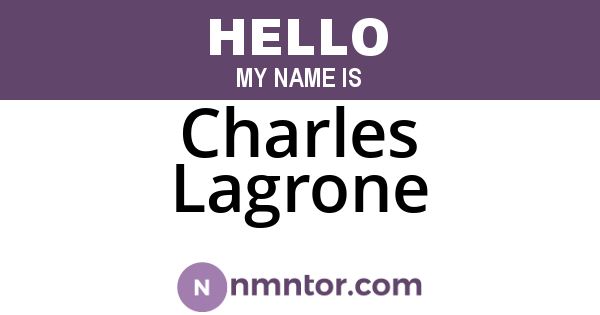 Charles Lagrone