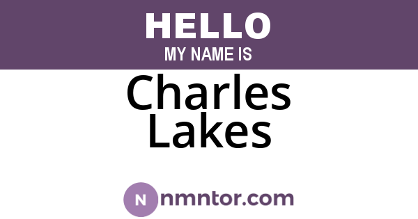 Charles Lakes