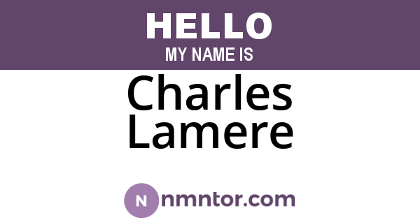 Charles Lamere