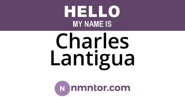 Charles Lantigua