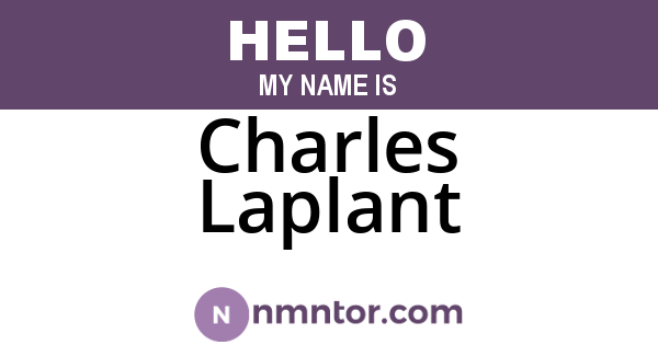 Charles Laplant
