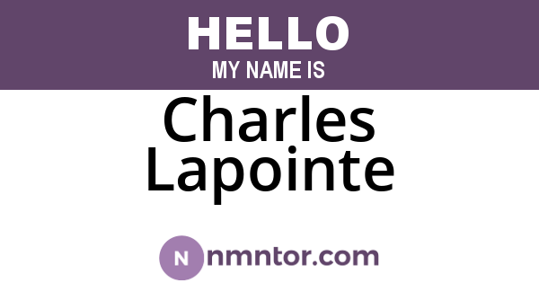Charles Lapointe