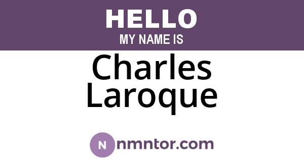 Charles Laroque
