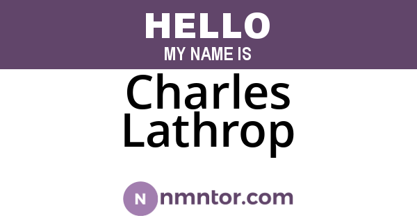 Charles Lathrop
