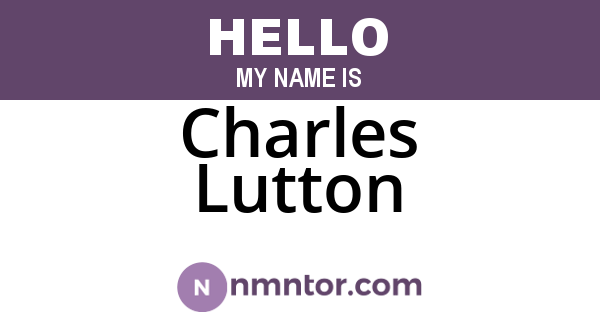 Charles Lutton