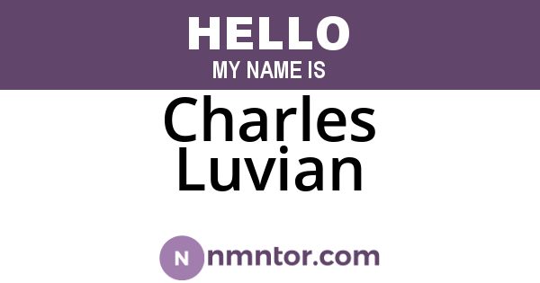 Charles Luvian