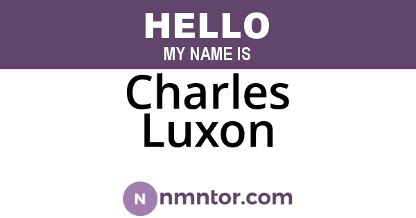 Charles Luxon