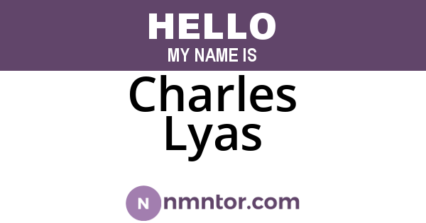 Charles Lyas