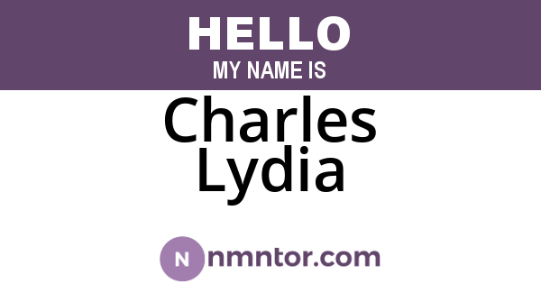 Charles Lydia
