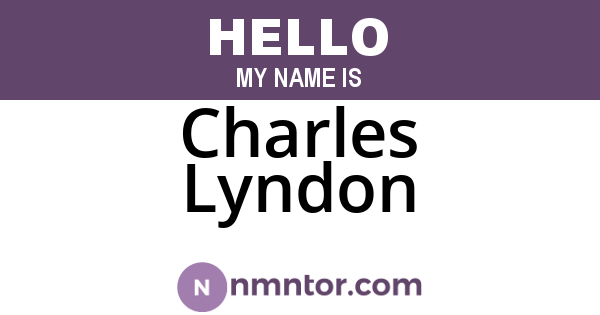 Charles Lyndon