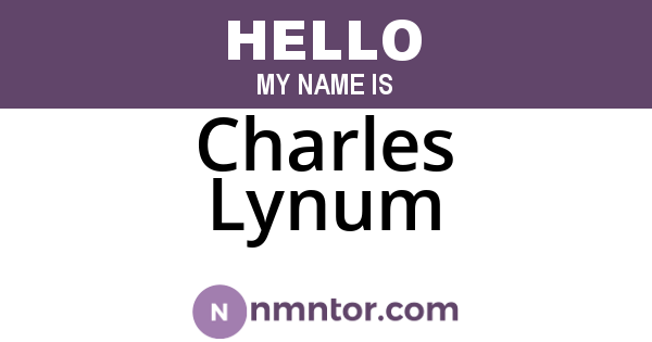 Charles Lynum
