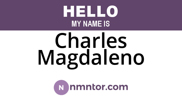 Charles Magdaleno