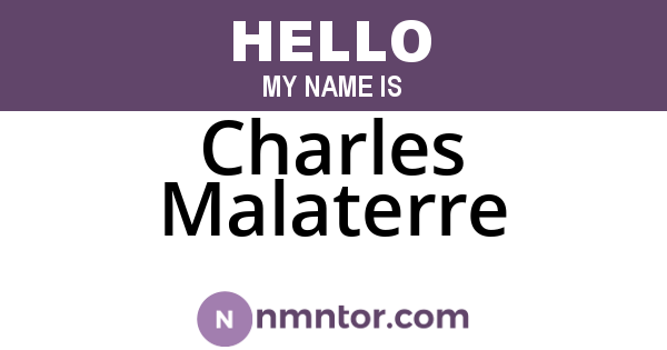 Charles Malaterre