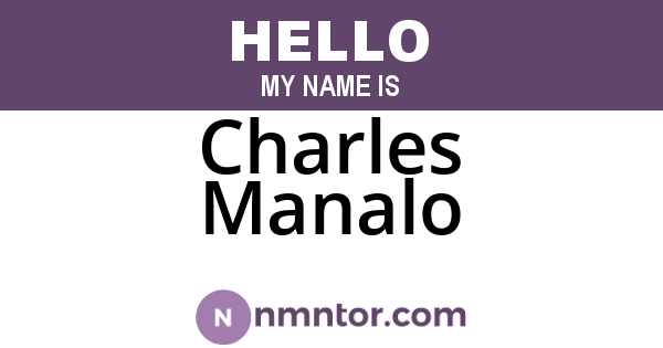 Charles Manalo