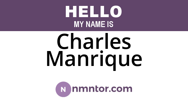 Charles Manrique