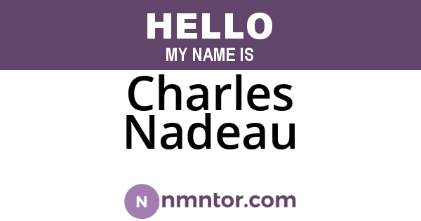 Charles Nadeau