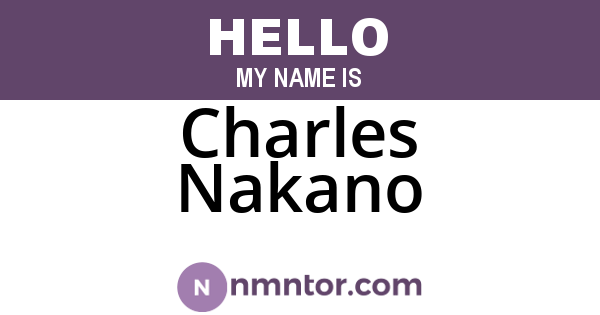 Charles Nakano