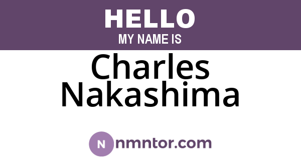 Charles Nakashima