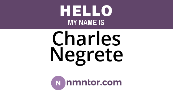 Charles Negrete