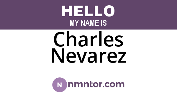 Charles Nevarez