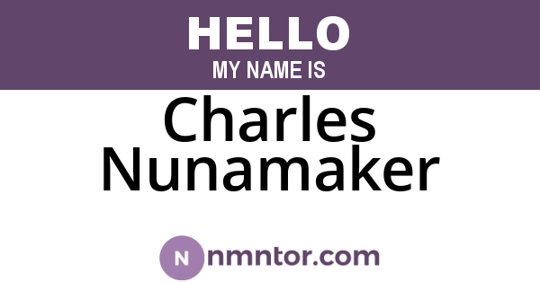 Charles Nunamaker