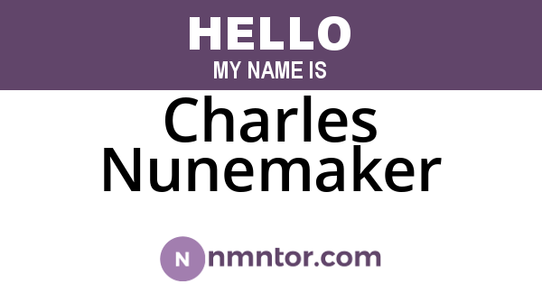Charles Nunemaker